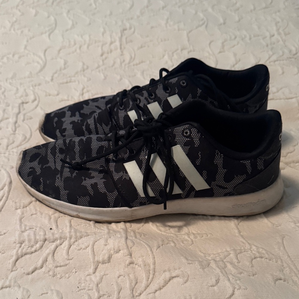 Adidas women’s  Camouflage Black and White Sneakers